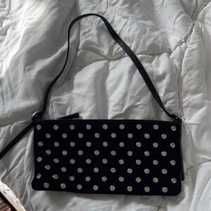 Madewell Black Shoulder Bag with Silver Accents